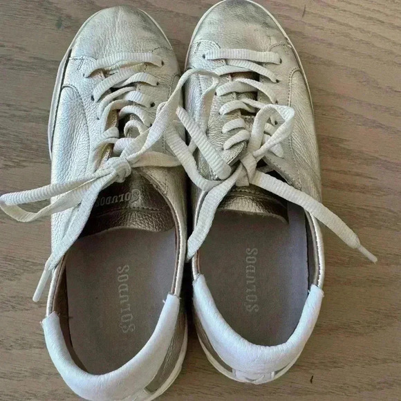 Soludos Ibiza Classic Lace-Up Gold Size 9 $139 - Picture 4 of 7